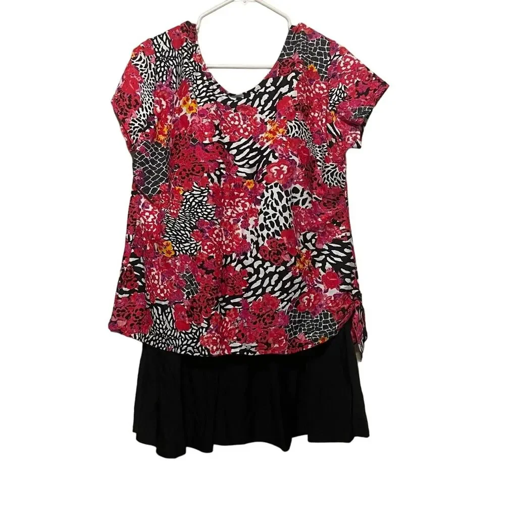 Beautyform Wireless Patterned One Piece‎ Swim Dress
